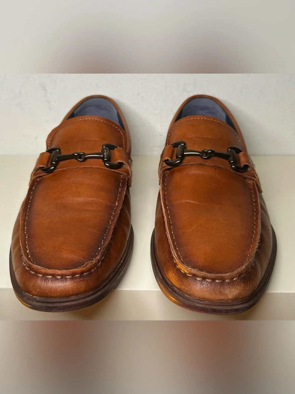 Men's Brown Leather Bit Loafers